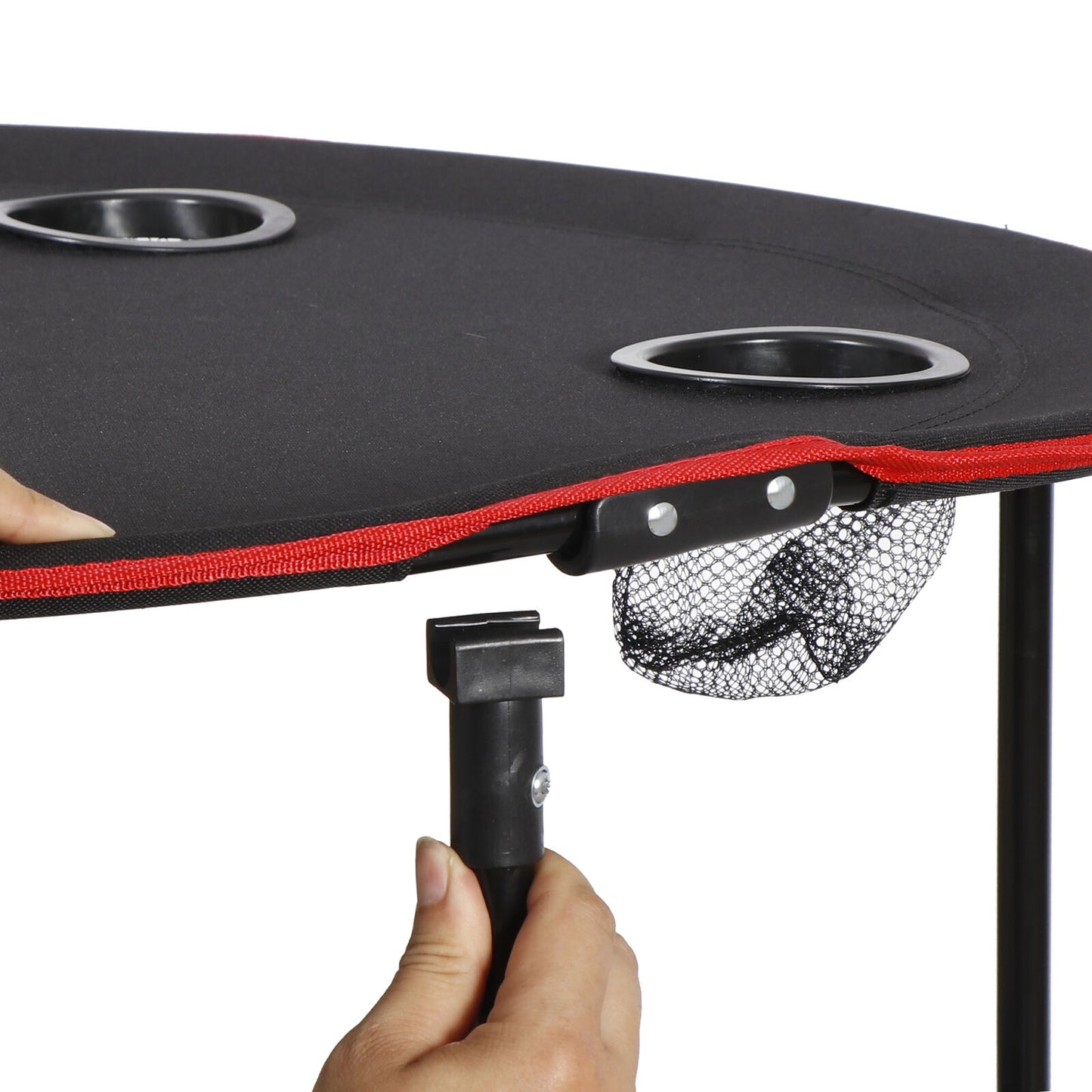 Folding Picnic Table Portable Outdoor Camping Table with 4 Cup Holders and Bags