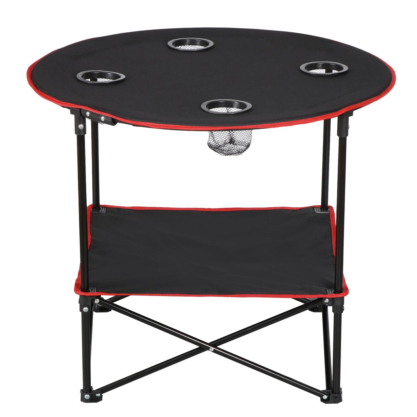 Folding Picnic Table Portable Outdoor Camping Table with 4 Cup Holders and Bags