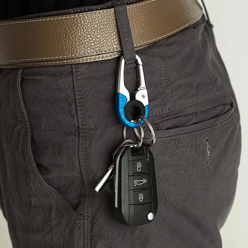 Keychain Buckle for Men Stainless Steel Outdoor Key Ring