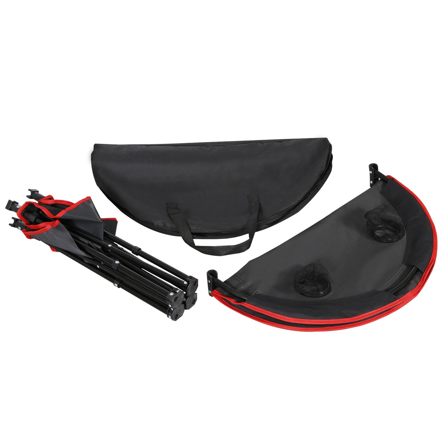 Folding Picnic Table Portable Outdoor Camping Table with 4 Cup Holders and Bags