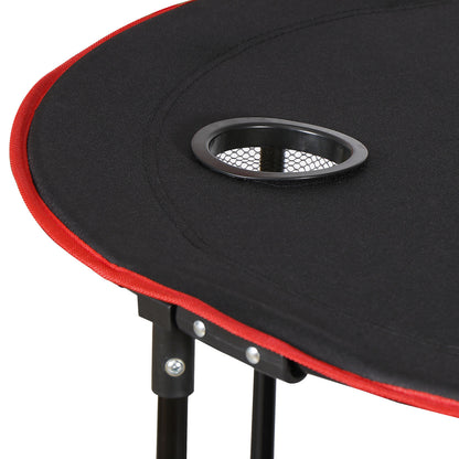 Folding Picnic Table Portable Outdoor Camping Table with 4 Cup Holders and Bags