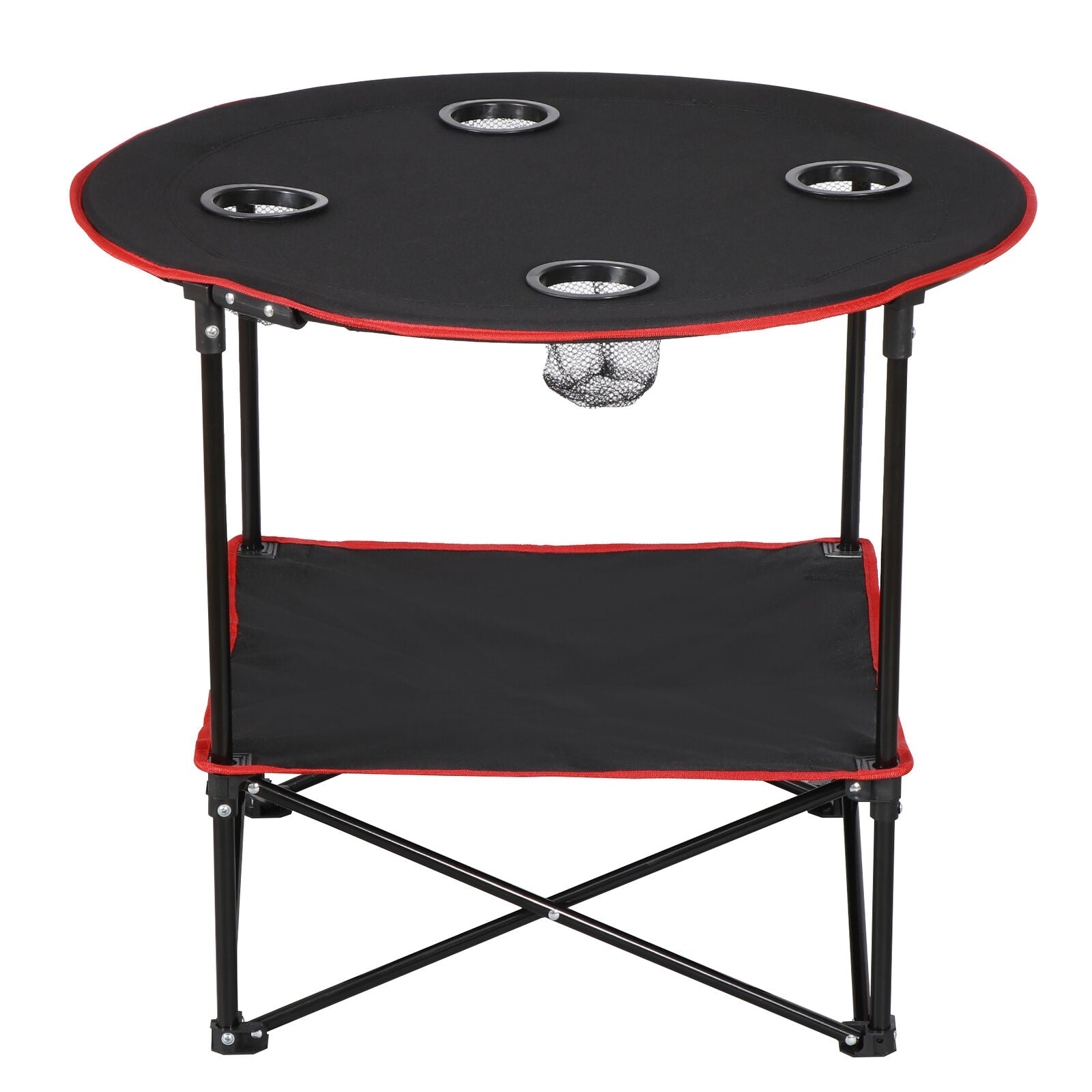 Folding Picnic Table Portable Outdoor Camping Table with 4 Cup Holders and Bags