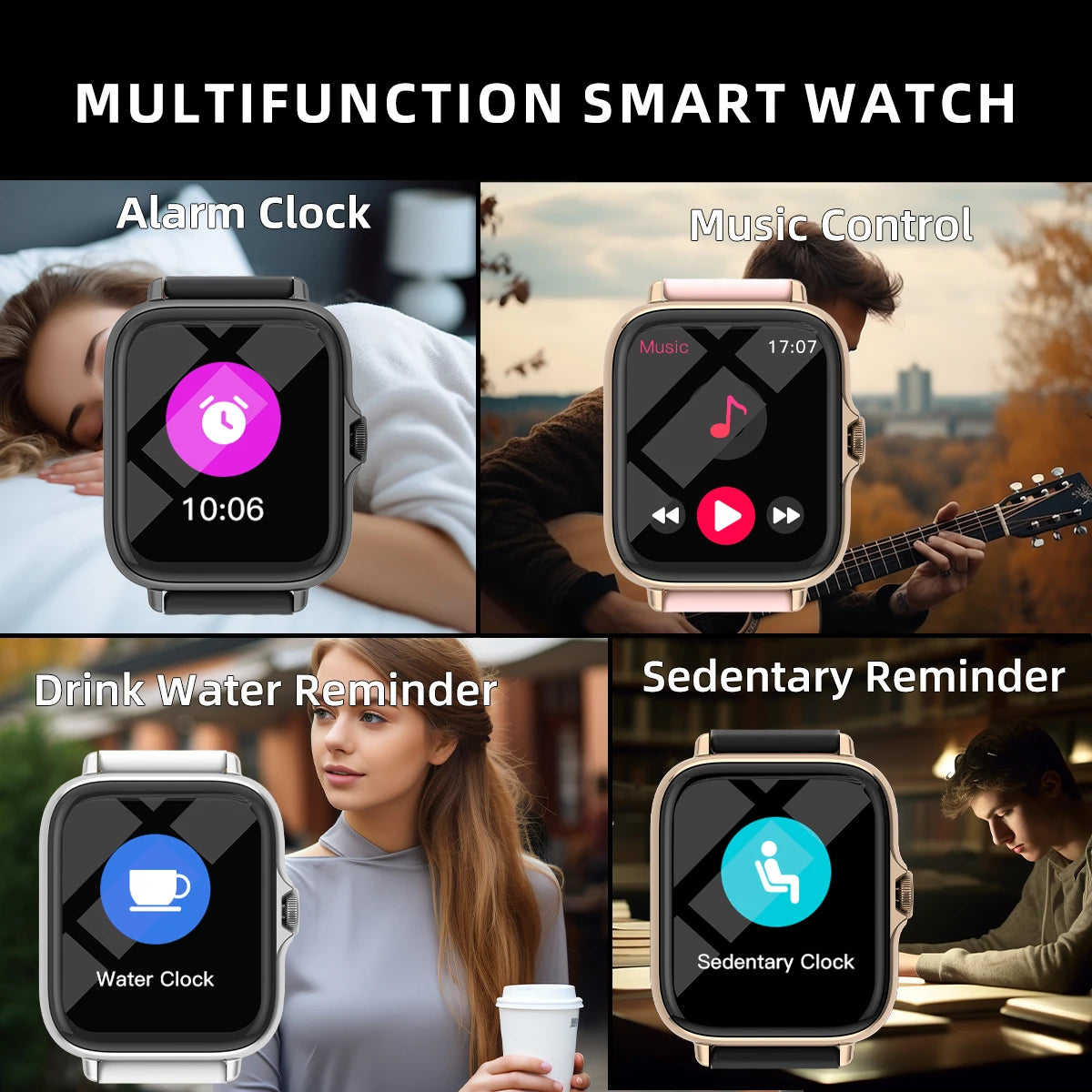 1.83'' Waterproof Smart Watch With Call & Alerts