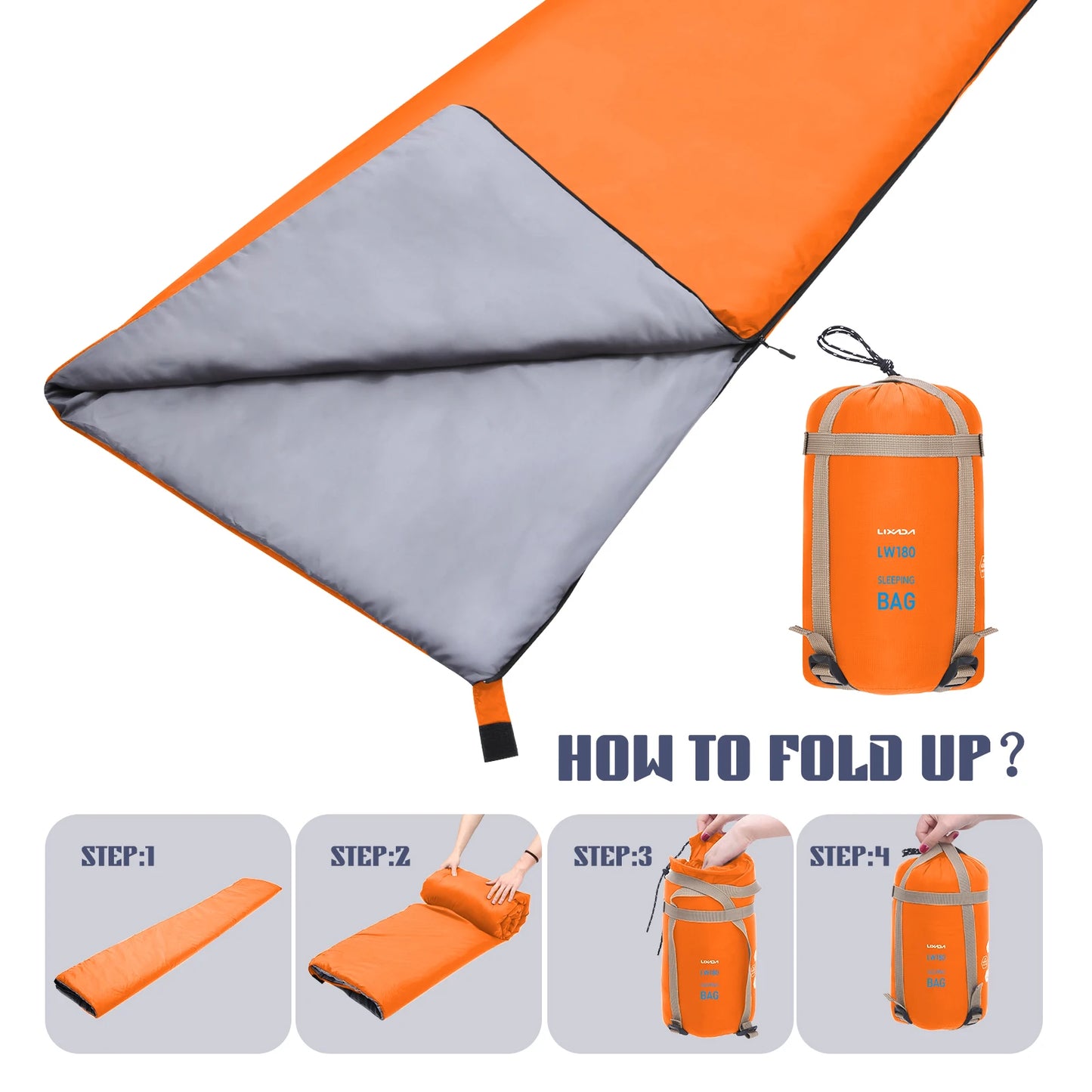 LIXADA 190*75cm Sleeping Bag for Camping & Adventure