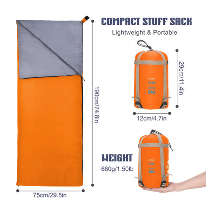 LIXADA 190*75cm Sleeping Bag for Camping & Adventure