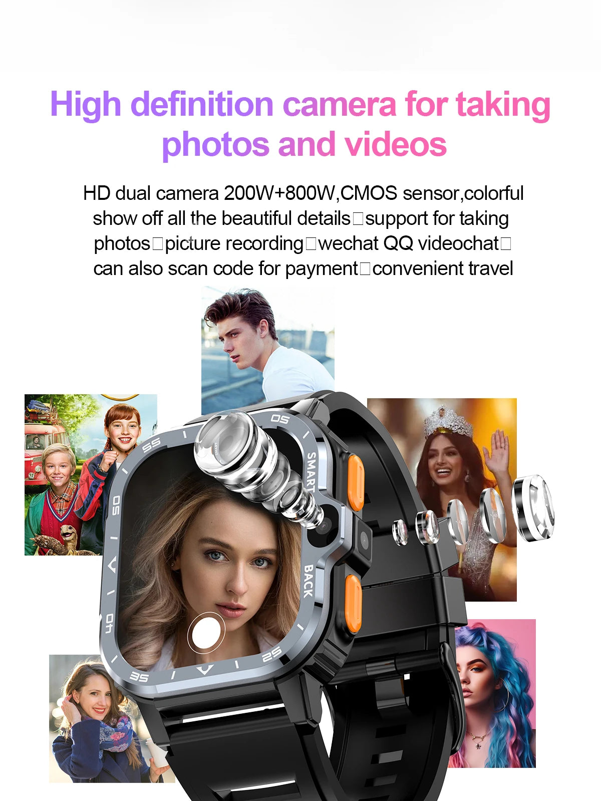 Valdus PGD Android Smart Watch Men GPS & Dual Camera