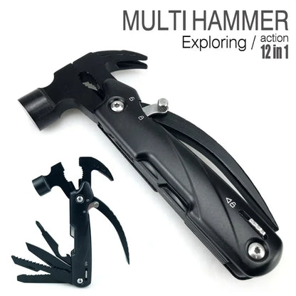 Multi Tools 12 In 1 Claw Hammer Knife Lifesaving Hand Tool