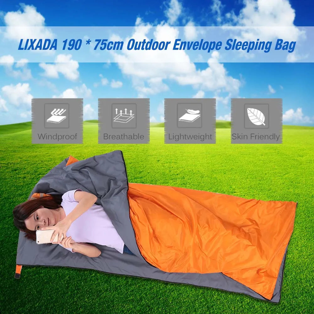 LIXADA 190*75cm Sleeping Bag for Camping & Adventure